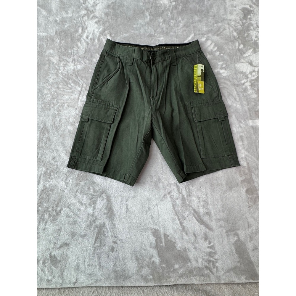 Boy Scouts of America BSA Uniform Canvas Cargo Shorts Green Ladies Size 8 NEW